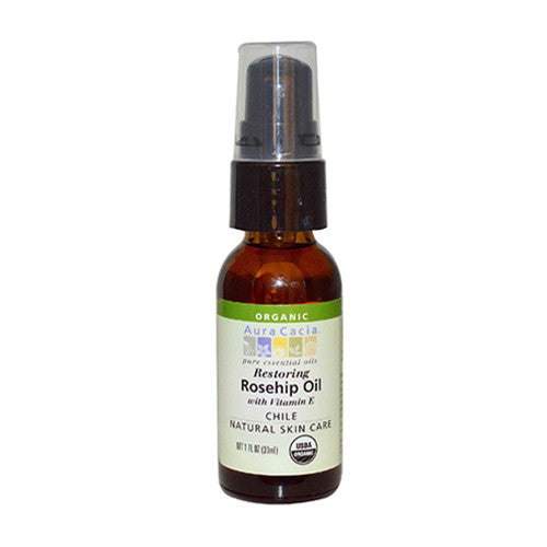 Aura Cacia Organic Rosehip Skin Care Oil With Vitamin E - 1 Oz